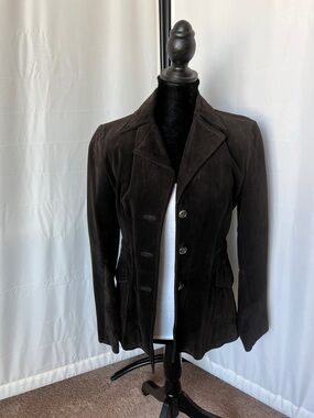 Vintage Banana Republic Dark Brown Suede Blazer